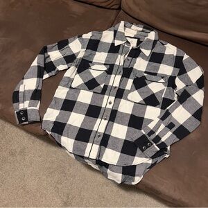 Black & white flannel shirt